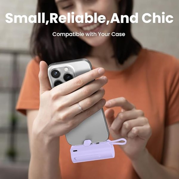 2 In 1, 5000 mAh Power Bank Usb To Type C Cable Two-way Battery Charger With Mobile Holder