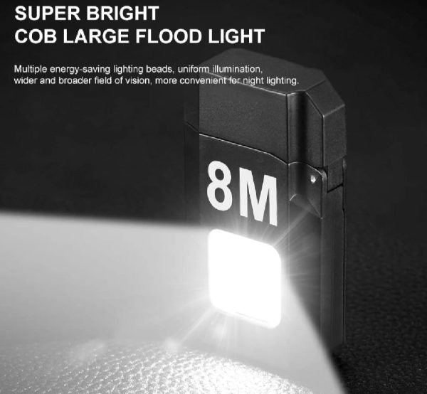 Cob Led Flahlight Dual Arc Pulse Flameless Lighter Type C Rechargeable