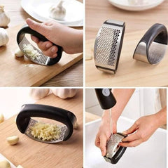 Stainless Steel Garlic Press Rocker, Versatile Garlic Crusher