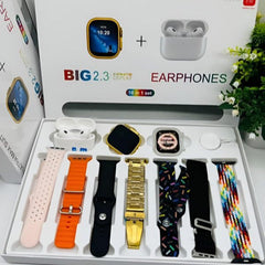 10 in 1, I20 Ultra Max Suit Smart Watch 2.3inch Large Screen, 7 Strips, Airpords2