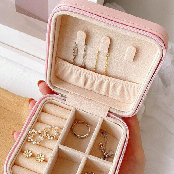 Jewelry Leather Storage Box Earrings, Bracelets, Cosmetics Beauty Container Organizer